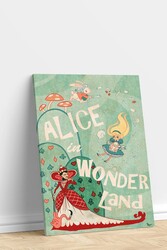 105 Alice in Wonderland Kətan Uşaq Tablo - 2