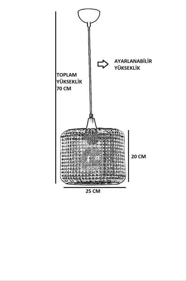 Arthur Küçük Tekli Kahve Rattan Çilçıraq - 3