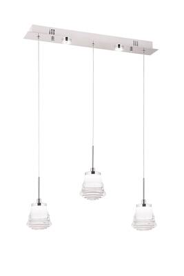 Krom Kaplama Modern Çilçıraq LED Metal Cam 55x10cm - 1