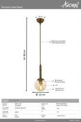 Eskitme Kaplama Modern Çilçıraq E27 Metal Cam 15cm - 2