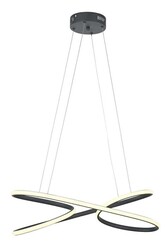 Gri Boyalı Modern Çilçıraq LED Metal Silikon 60x25cm - 1