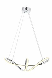 Krom Kaplama Modern Çilçıraq LED Metal Silikon 60x25cm - 1