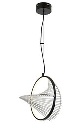 Siyah Boyalı Modern Çilçıraq LED Metal Pleksi 35cm - 1