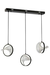 Siyah Boyalı Modern Çilçıraq LED Metal Pleksi 80x10cm - 1