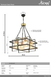 Siyah Boyalı Modern Çilçıraq E27 Metal 30cm - 2