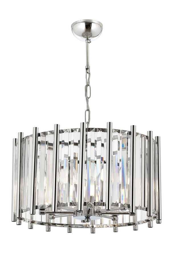 Krom Kaplama Modern Çilçıraq E14 Metal Kristal 45cm - 1