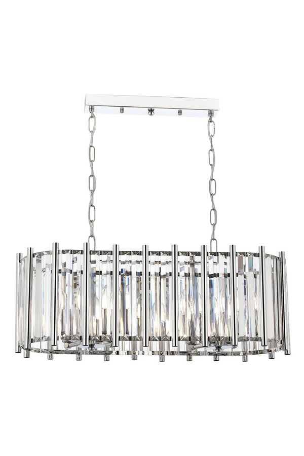 Krom Kaplama Modern Çilçıraq E14 Metal Kristal 65x22cm - 1