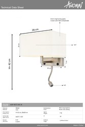 Nikel Kaplama Bra Aplik E27 Metal Kumaş 28x20cm - 2