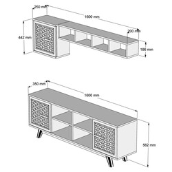 Ayla Tv Stend - Ceviz/Ceviz - 5