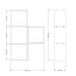 Begonya 3 Divar Rəfi - Cəviz - 4