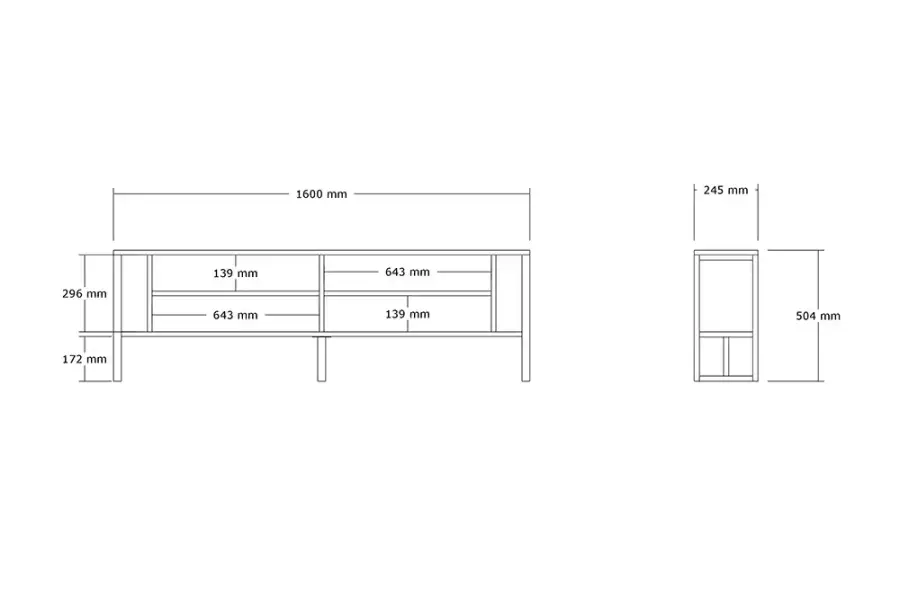 Cube Tv Stend - Cəviz - 5