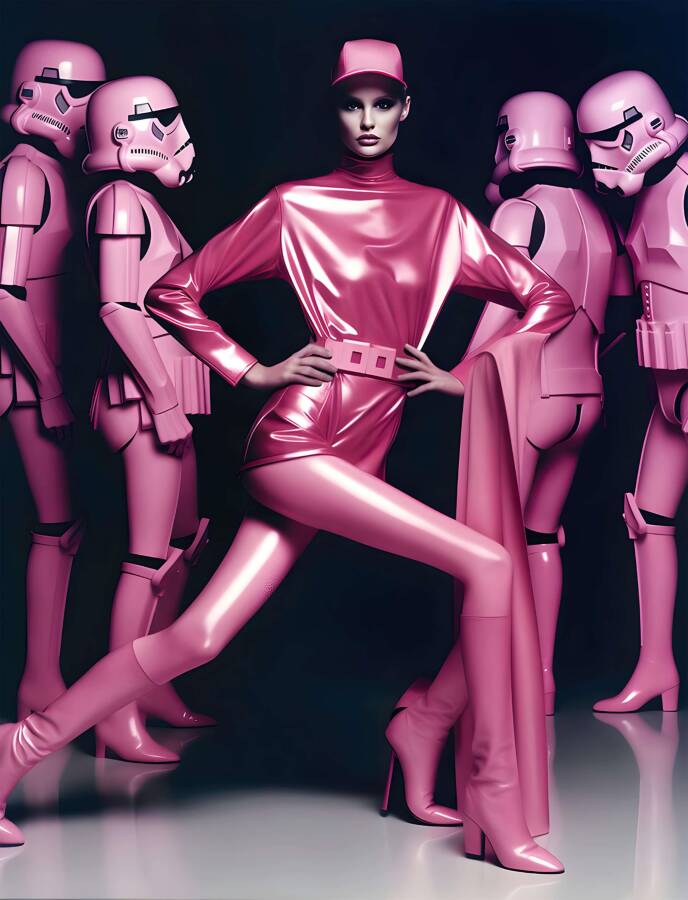 Dans Eden Pembe Stormtrooper Kanvas Tablo - 3