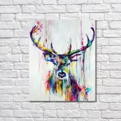 Deer Art Kətan Tablo - 2