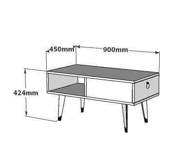 Delux Jurnal Masası - Cəviz - 3