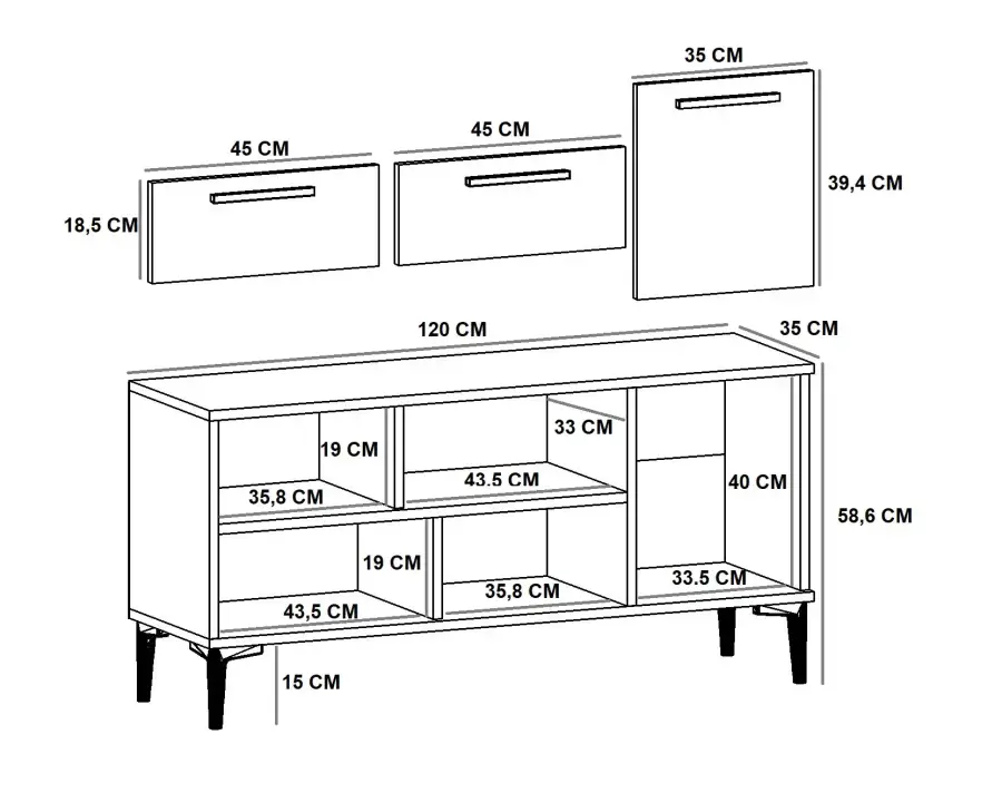 Dream Tv Stend - Ağ/Cəviz - 6