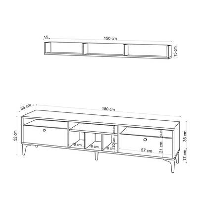 Drew Tv Stend - Meşe - 5