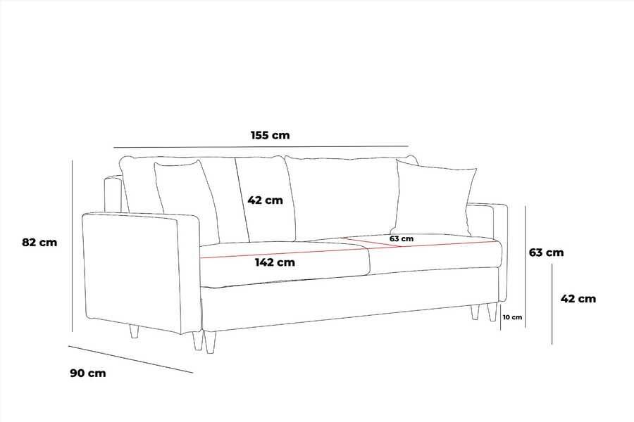 Eva Serisi İkiyerli Divan Gri - 7