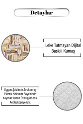 Fırça Darbeli Dağınık Desen Dijital Baskılı Zenit Kilim - 3