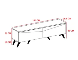 Fonse Tv Stend - Cəviz/Antrasit - 5