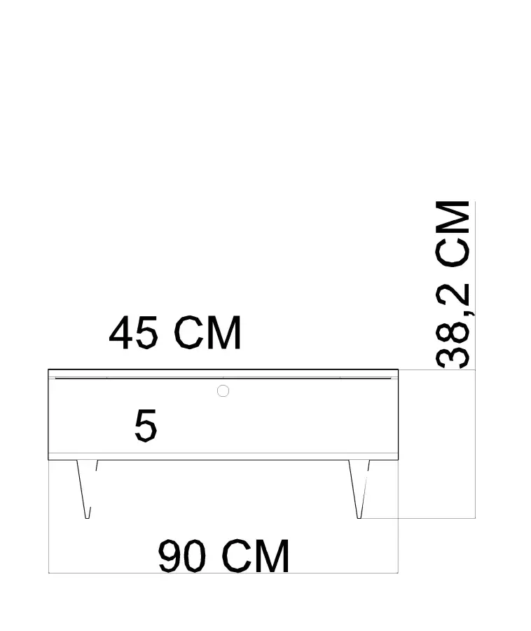 Celesse Jurnal Masası - Antrasit/Cəviz - 4