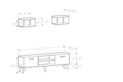 Nero Tv Stend 165 cm - Antrasit - 5