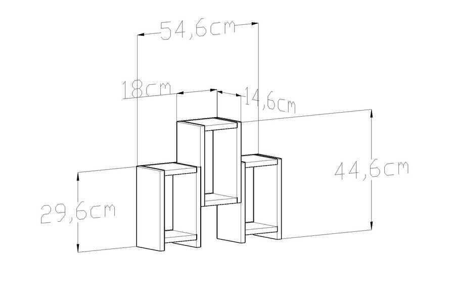 Zeus Çox Məqsədli Rəf - Teak - 2