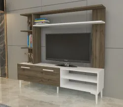 Julia Tv Stend - Ağ/Cəviz - 2