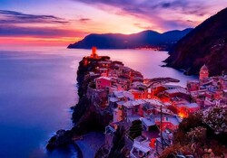 Kətan Vernazza Manzara Tablo 0094 - 2