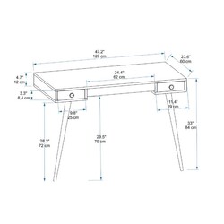 Merter Çalışma Masası - Safir Meşe/Antrasit - 6