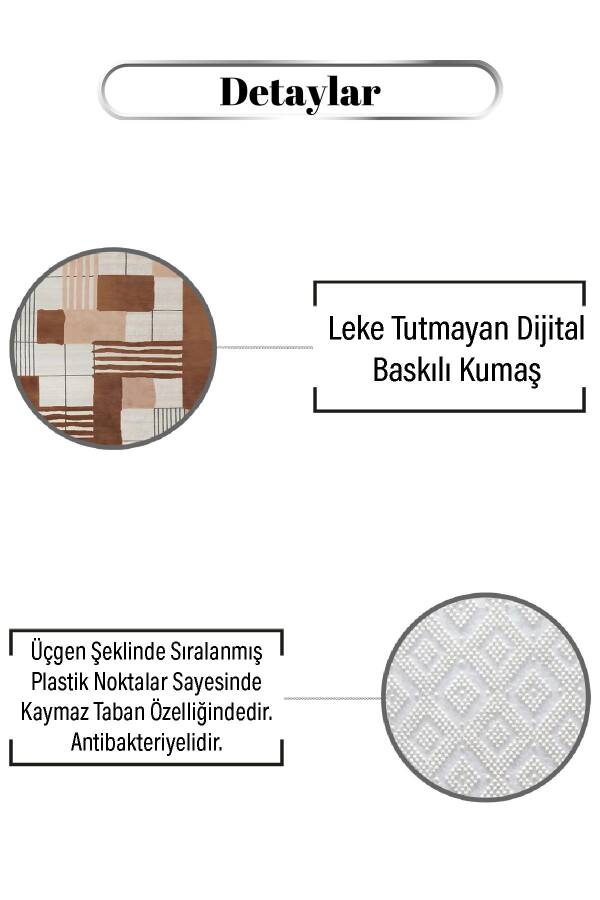 Modern Parça Desen Dijital Baskılı Zenit Kilim - 3