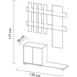 Monta Dəhliz Dolabı - Ağ - 4