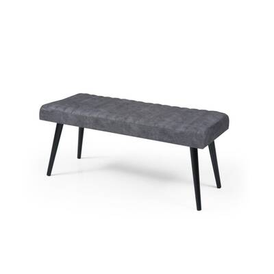 Mutfak Bank Bench Oturma Markiz 110cm Gri/Antrasit Kumaş - 1