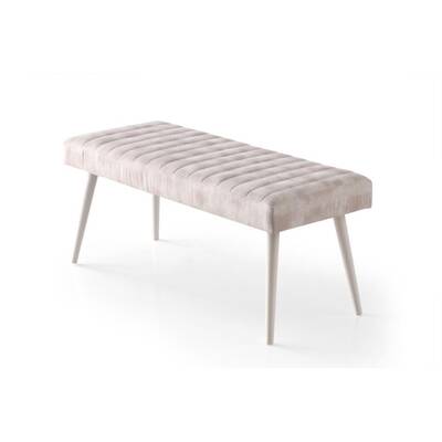 Mutfak Bank Bench Oturma Markiz 110cm Krem Kumaş - 1