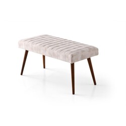 Mutfak Bank Bench Oturma Markiz 110cm Krem Kumaş - 2