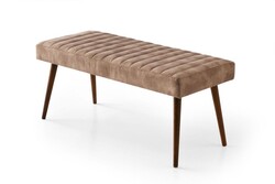 Mutfak Bank Bench Oturma Markiz 95cm Kahve Kumaş - 1