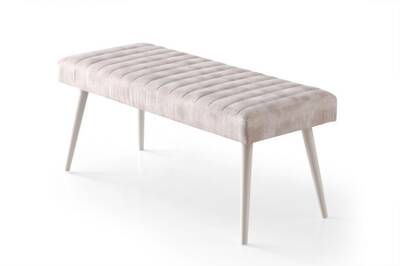 Mutfak Bank Bench Oturma Markiz 95cm Krem Kumaş - 1