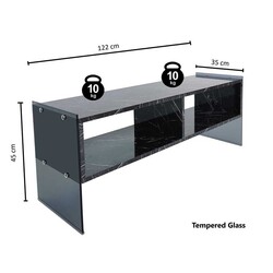 Majör Tv Stend Siyah Mermer 120 cm TV403 - 7