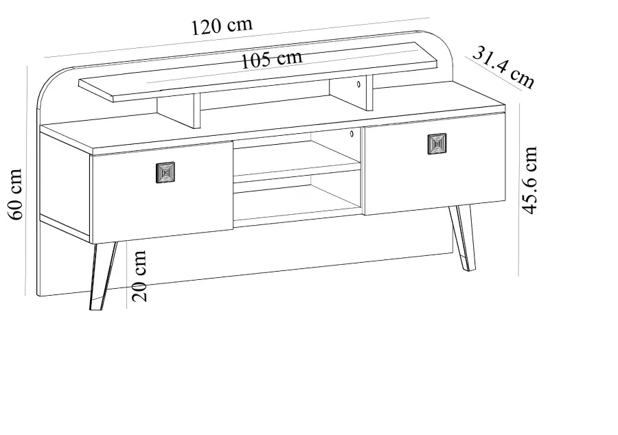 Pandora Tv Stend - Ağ - 6