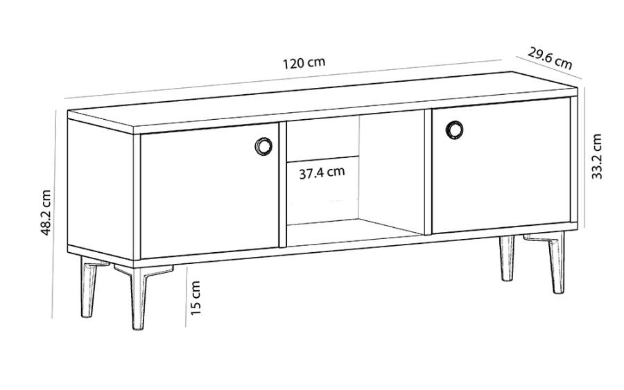 Parion Tv Stend - Ağ - 9