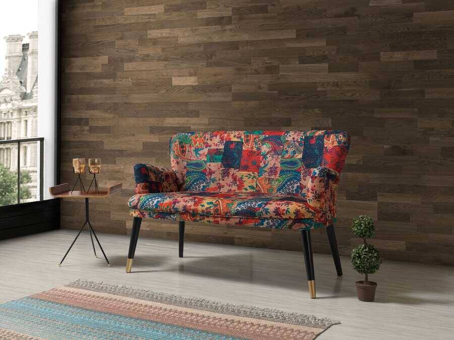 Patchwork İki Yerli Divan Çok Renkli - 1