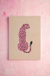 Pembe Leopar Kanvas Tablo - 1