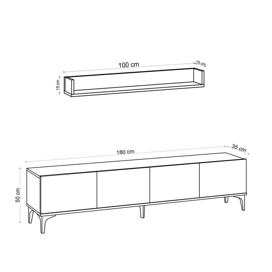 Primo Tv Stend - Meşe - 5