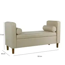 Ribo Bazalı Bench - Krem - 9