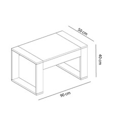 Robert Jurnal Masası - Cəviz-Ağ - 5