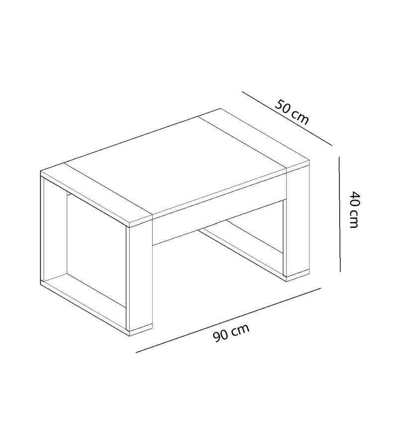 Robert Jurnal Masası - Cəviz-Ağ - 5