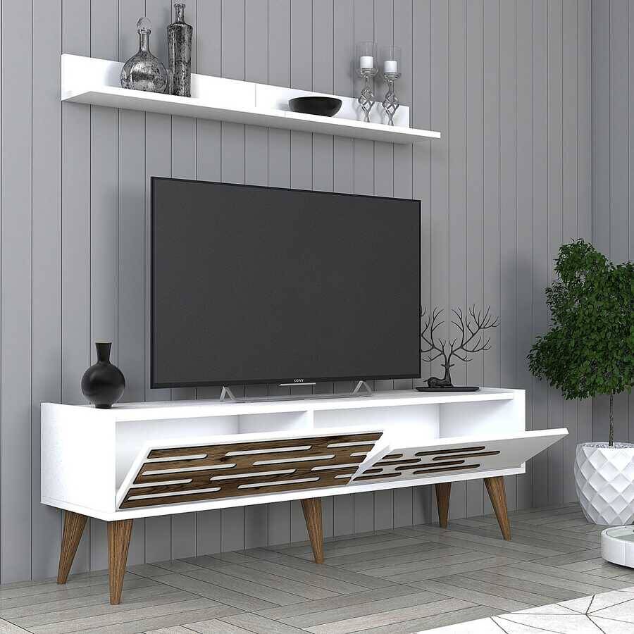 Valensiya 140Cm Tv Stend - Beyaz / Beyaz - 3