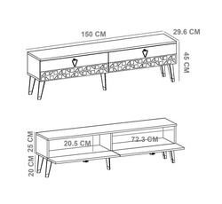 Ventus Tv Stend - Ceviz-Beyaz - 4